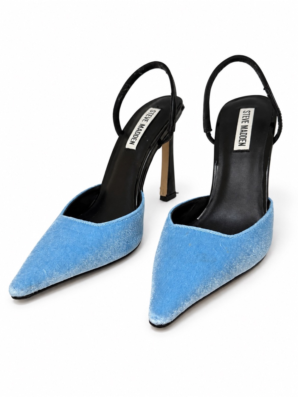Steve Madden Light Blue Pointed-Toe Slingback Heels